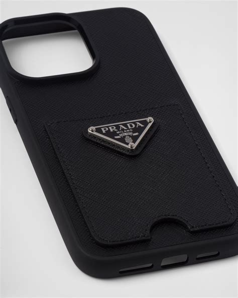 prada phone case 15 pro max|Prada saffiano leather case.